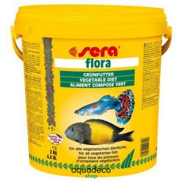 Sera san - корм для улучшения окраса рыб Хлопья 10000 мл 884639 sera flora 100ml 4000267 1 AquaDeco Shop