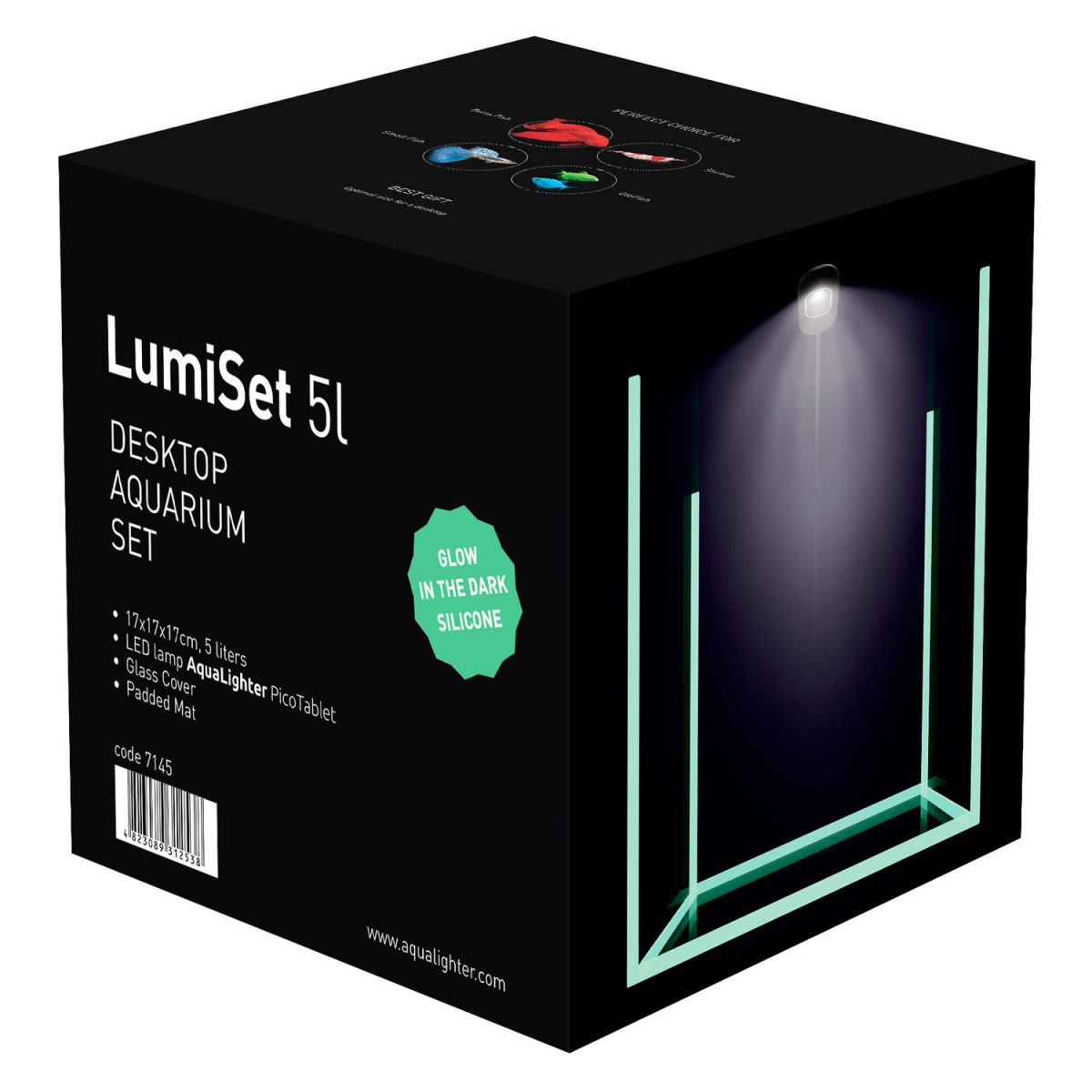 Аквариумный набор LumiSet 5 л для петушков и мелких рыб lumiset 21 AquaDeco Shop