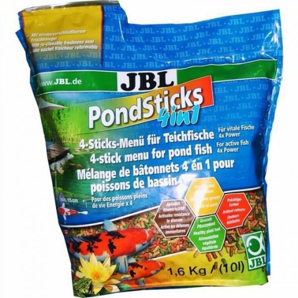 JBL POND Sticks 4 in 1 корм для прудовых рыб, 10.5 л (пакет)