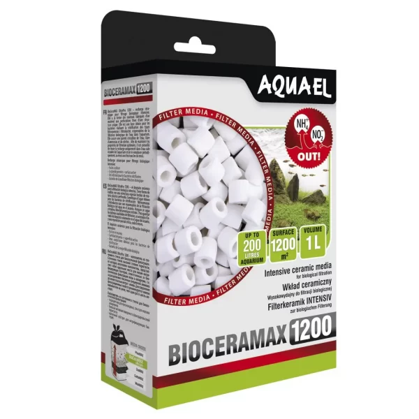 Наполнитель для фильтра Aquael «BioCeraMax 1200» керамические кольца 1 л арт. 106612 /53969 | AquaDeco shop