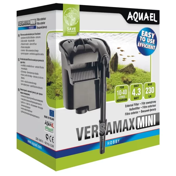 Навесной фильтр Aquael «Versamax-mini» для аквариума 10-40 л арт. 113175 | AquaDeco shop