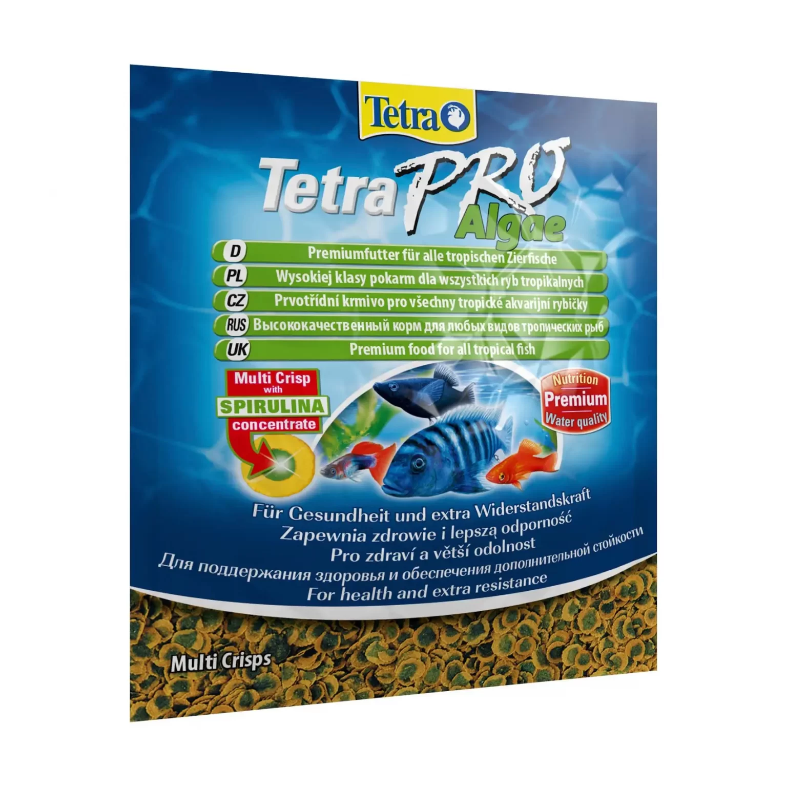 Сухой корм для аквариумных рыб Tetra в чипсах «TetraPro Algae» 12 г (для травоядных рыб) арт. 149397 | AquaDeco shop