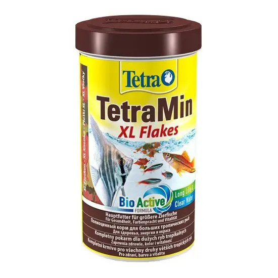 Сухой корм для аквариумных рыб Tetra в хлопьях «TetraMin XL Flakes» 500 мл (для всех аквариумных рыб) арт. 204317 | AquaDeco shop