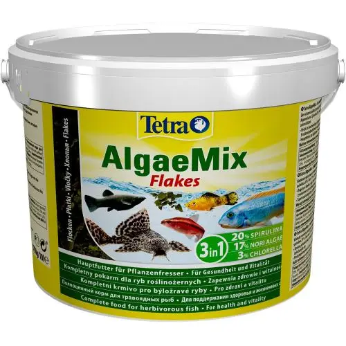 Сухой корм для аквариумных рыб Tetra Algae Mix в хлопьях 10 л (для травоядных рыб) арт. 284746 | AquaDeco shop