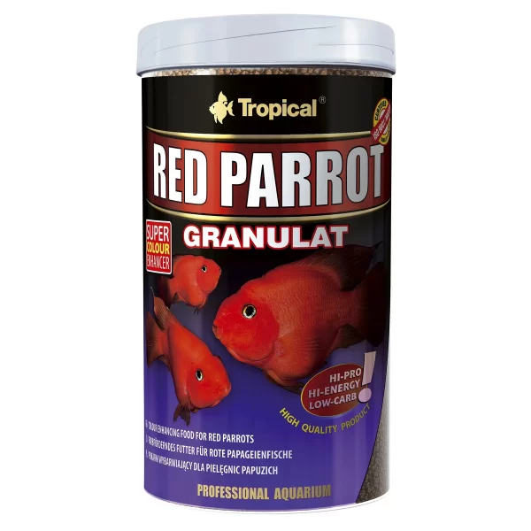 Сухой корм для аквариумных рыб Tropical в гранулах «Red Parrot Granulat» 250 мл (для попугаев) арт. 60714 | AquaDeco shop