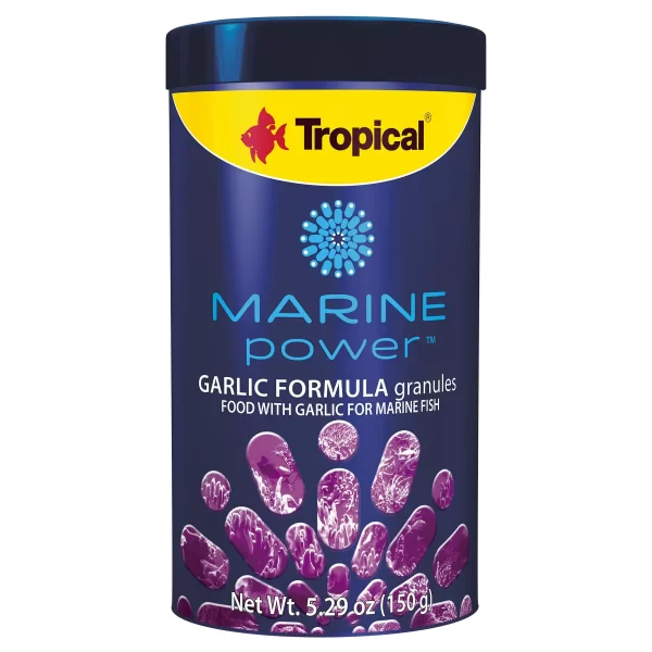 Сухой корм для аквариумных рыб Tropical в гранулах «Marine Power Garlic Formula Granules» 250 мл (для морских рыб) арт. 61214 | AquaDeco shop