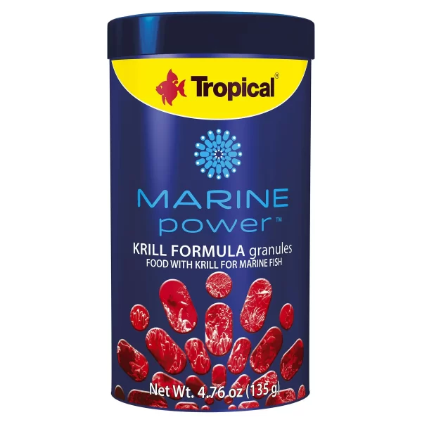 Сухой корм для аквариумных рыб Tropical в гранулах «Marine Power Krill Formula Granules» 250 мл (для морских рыб) арт. 61224 | AquaDeco shop