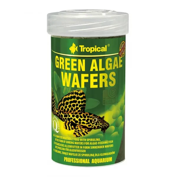 Сухой корм для аквариумных рыб Tropical в пластинках «Green Algae Wafers» 100 мл (для травоядных донных рыб) арт. 66423 | AquaDeco shop