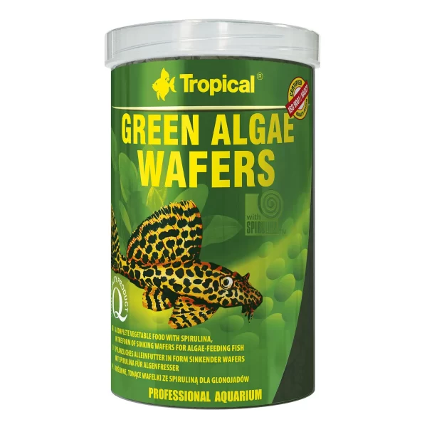 Сухой корм для аквариумных рыб Tropical в пластинках «Green Algae Wafers» 1 л (для травоядных донных рыб) арт. 66426 | AquaDeco shop