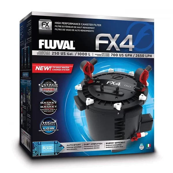 Внешний фильтр Fluval «FX4» для аквариума до 1000 л арт. A214 | AquaDeco shop