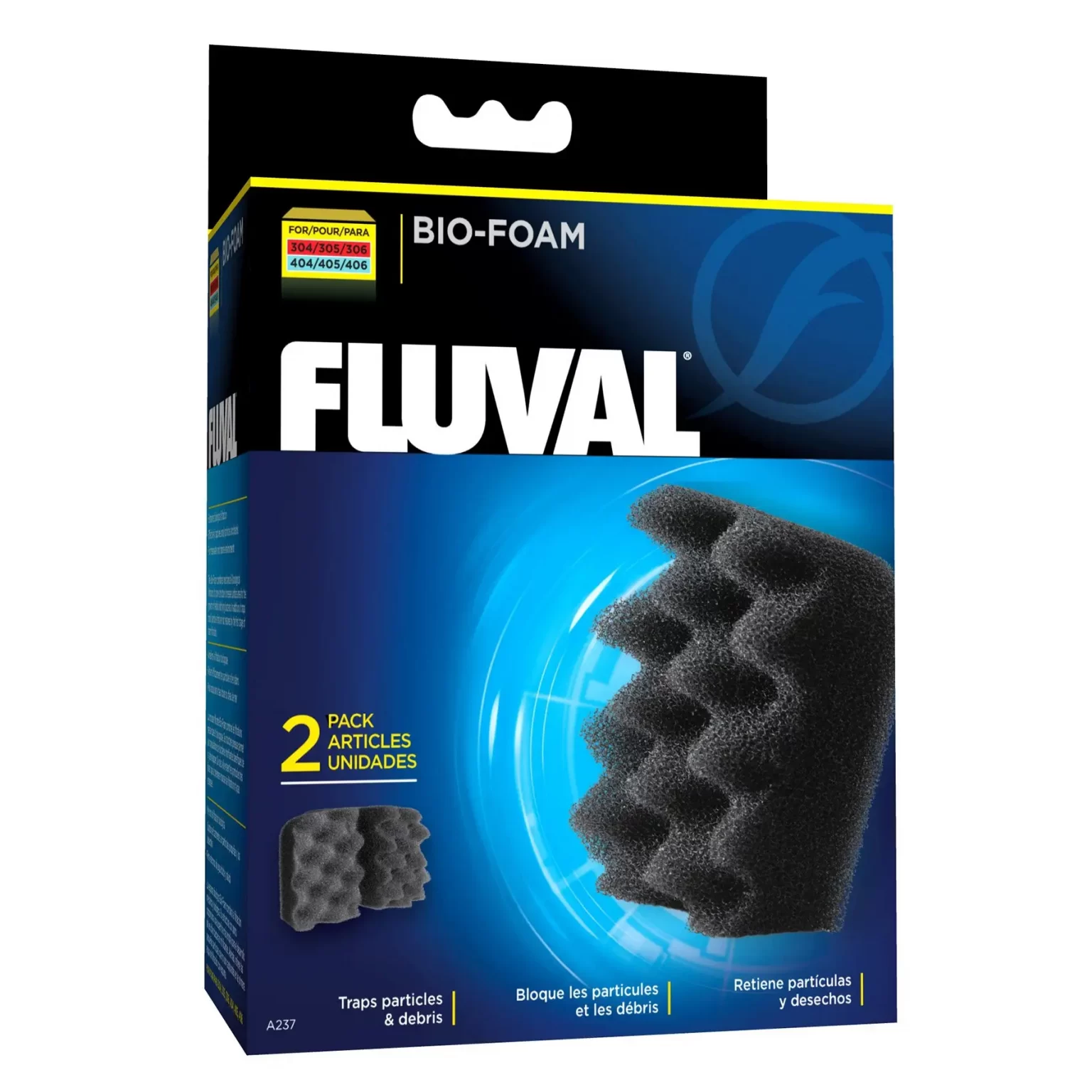 Губка Fluval «Bio-Foam» 2 шт. (для внешнего фильтра Fluval 304 / 305 / 306 / 404 / 405 / 406) арт. A237 | AquaDeco shop