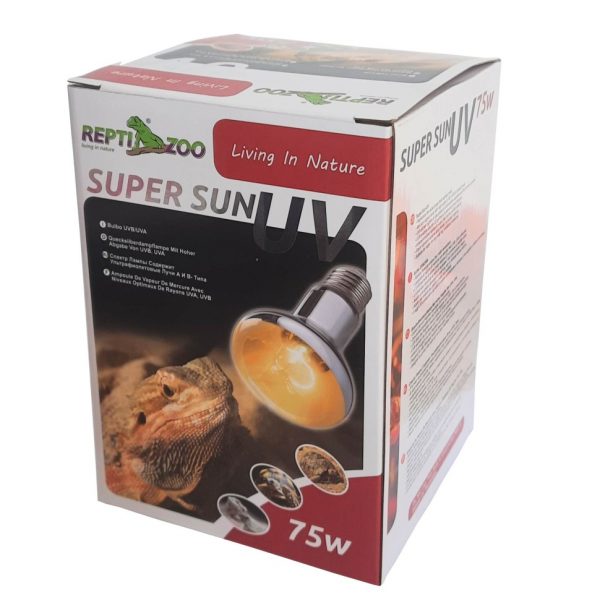 Лампа ртутная Repti-Zoo SuperSun UVA/UVB 75W (P80075) 8714.970 AquaDeco Shop