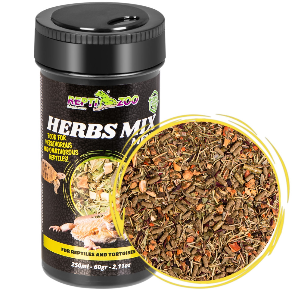 Рослинна суміш для рептилій і черепах Repti-Zoo Herbs Mix Menu 250мл.