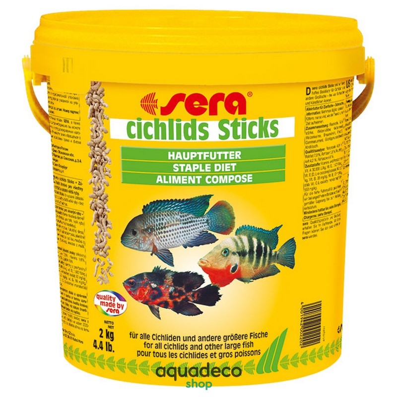 Sera cichlids sticks - корм для цихлид и др. больших рыб. Гран. 10000 мл: купить в Киеве с доставкой