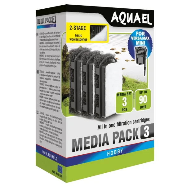 Фильтрующий картридж Aquael «Media Pack Standard» 3 шт. (для навесного фильтра Aquael Versamax-mini) арт. 113273 | AquaDeco shop