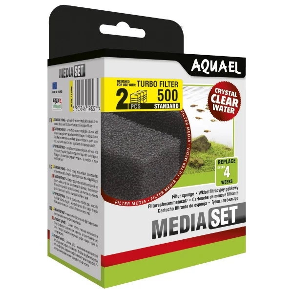 Губка Aquael «Media Set Standard» 2 шт. (для внутреннего фильтра Aquael Turbo Filter 500) арт. 113908 /198271 | AquaDeco shop