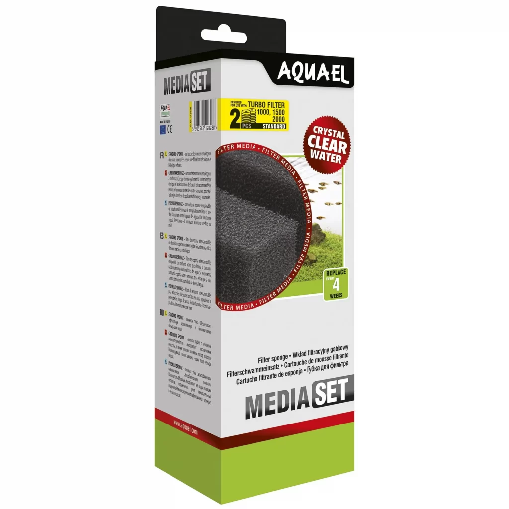 Губка Aquael «Media Set Standard» 2 шт. (для внутреннего фильтра Aquael Turbo Filter 1000 / 1500 / 2000) арт. 113910 /198288 | AquaDeco shop