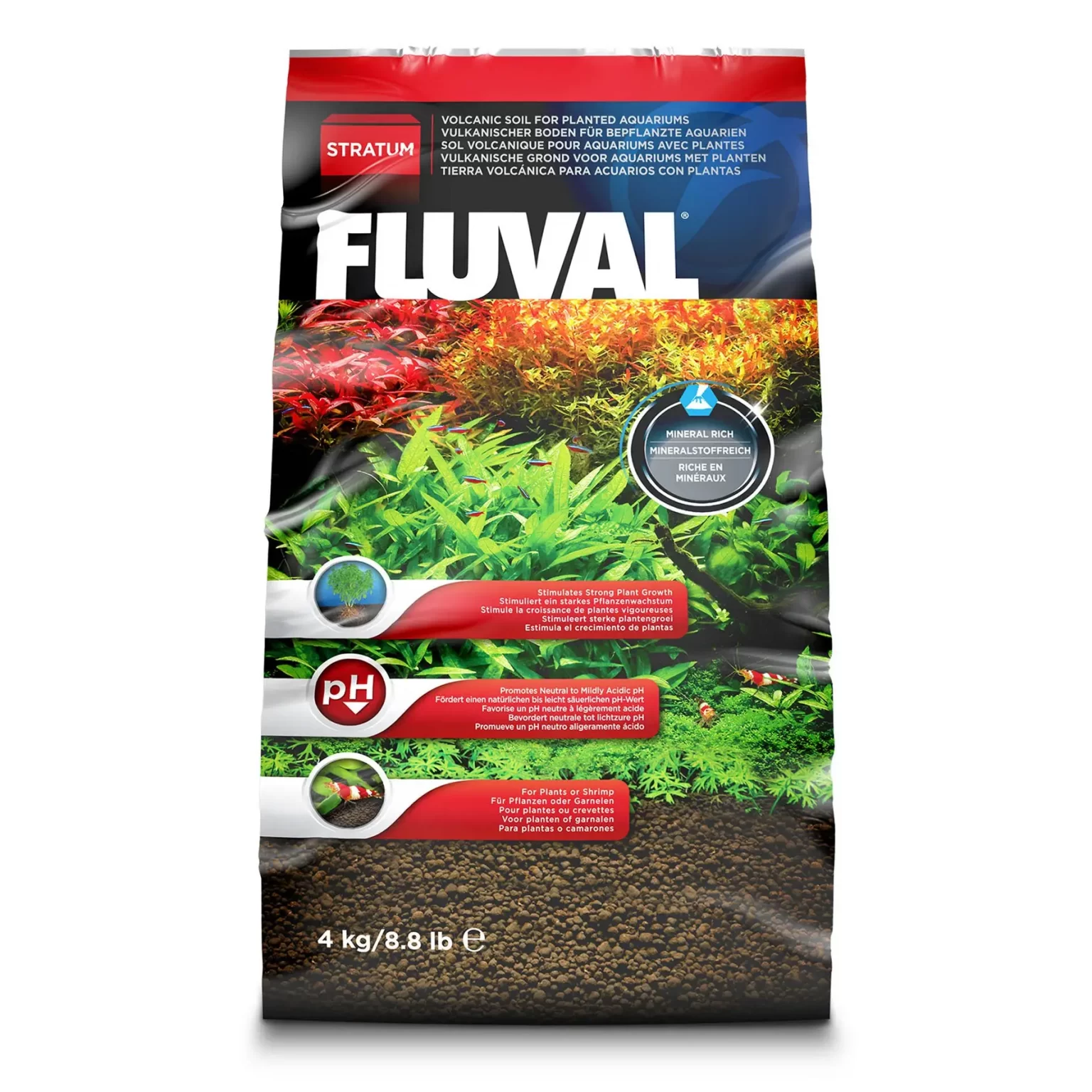 Субстрат для аквариума Fluval «Plant and Shrimp Stratum» 4 кг арт. 12694 | AquaDeco shop