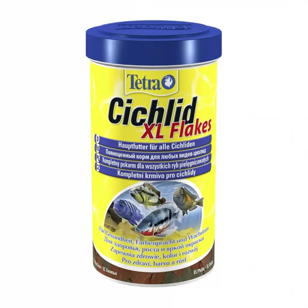 Сухой корм для аквариумных рыб Tetra в хлопьях «Cichlid XL Flakes» 500 мл (для всех цихлид) арт. 139985 | AquaDeco shop