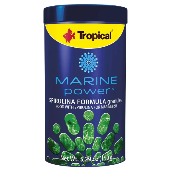 Сухой корм для аквариумных рыб Tropical в гранулах «Marine Power Spirulina Formula Granules» 250 мл (для морских рыб) арт. 61234 | AquaDeco shop