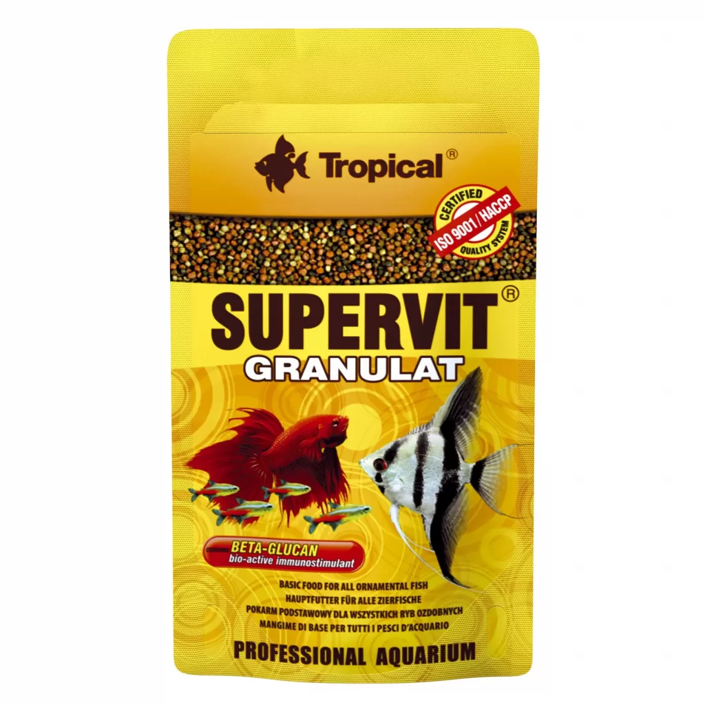 Сухой корм для аквариумных рыб Tropical в гранулах «Supervit Granulat» 10 г (для всех аквариумных рыб) арт. 61401 | AquaDeco shop