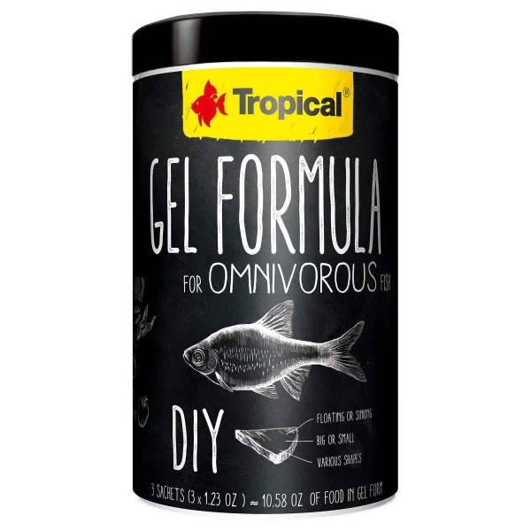 Корм для аквариумных рыб ручного приготовления Tropical «Gel Formula Omnivore» 3 x 35 г (для всех аквариумных рыб) арт. 61736 | AquaDeco shop