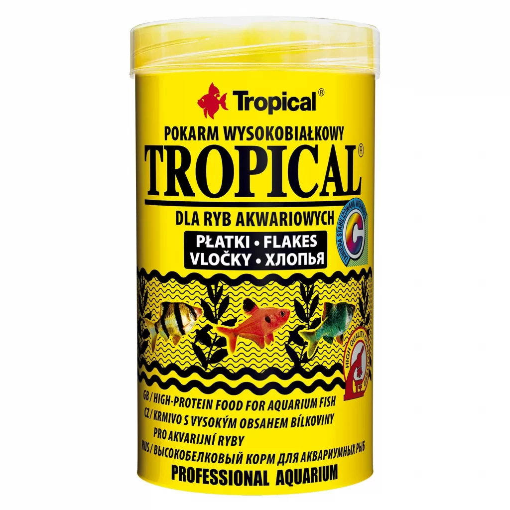 Сухой корм для аквариумных рыб Tropical в хлопьях «Tropical» 250 мл (для всех аквариумных рыб) арт. 77024 | AquaDeco shop