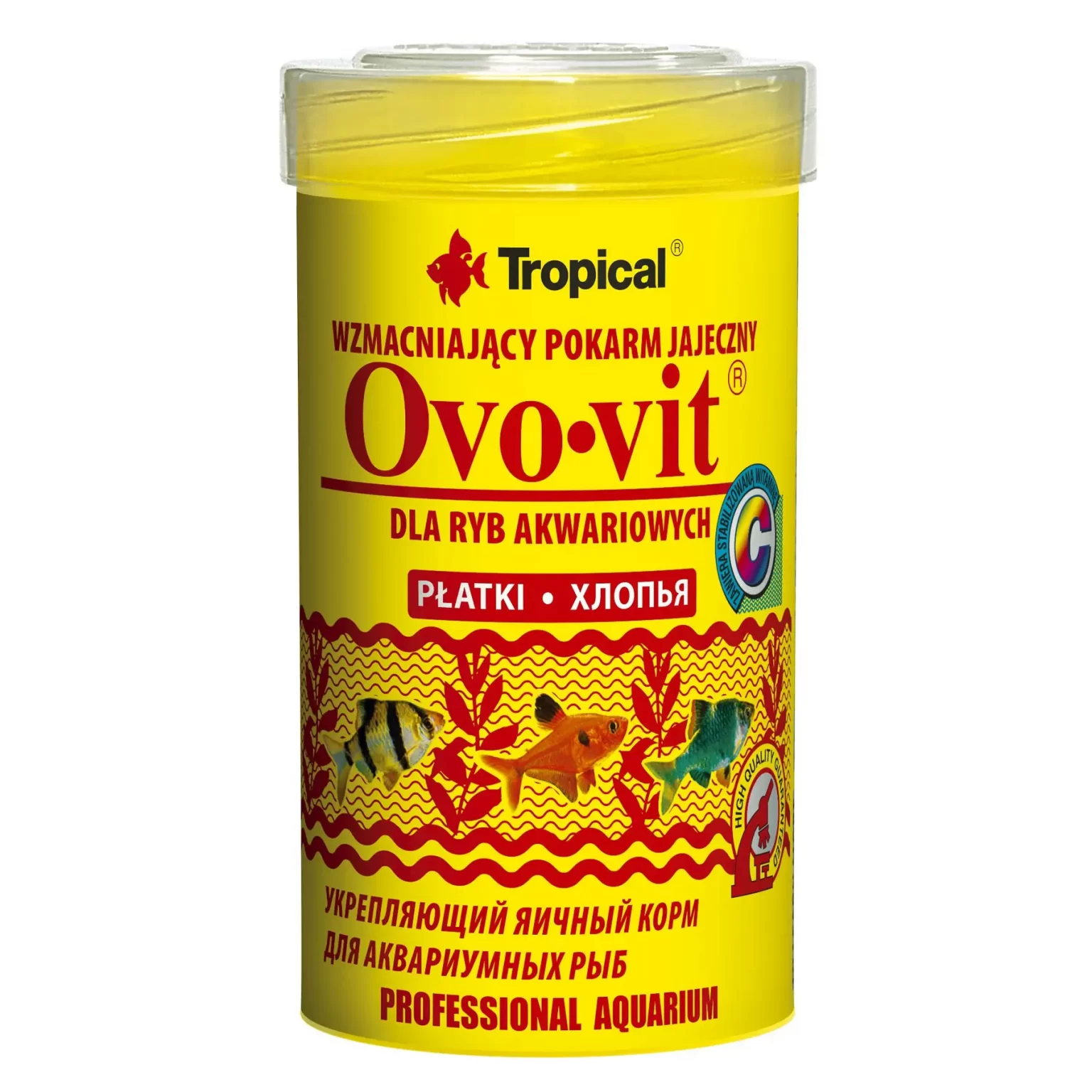 Сухой корм для аквариумных рыб Tropical в хлопьях «Ovo-Vit» 100 мл (для всех аквариумных рыб) арт. 77033 | AquaDeco shop