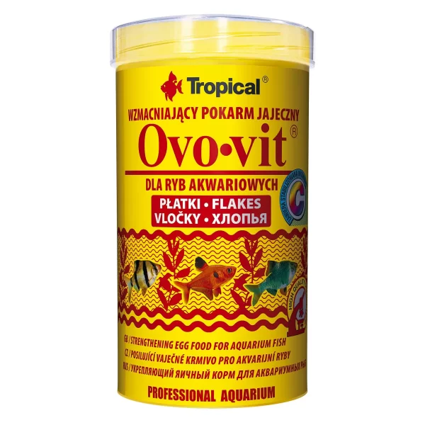 Сухой корм для аквариумных рыб Tropical в хлопьях «Ovo-Vit» 500 мл (для всех аквариумных рыб) арт. 77035 | AquaDeco shop