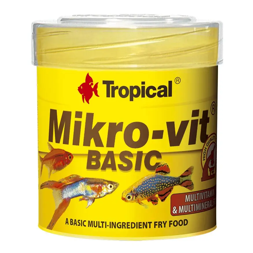 Сухой корм для аквариумных рыб Tropical «Mikro-Vit Basic» 50 мл (для молодых рыб) арт. 77602 | AquaDeco shop