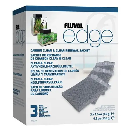 Наполнитель для фильтра Fluval «Edge» активированный уголь (3 x 45 г) арт. A1379 | AquaDeco shop