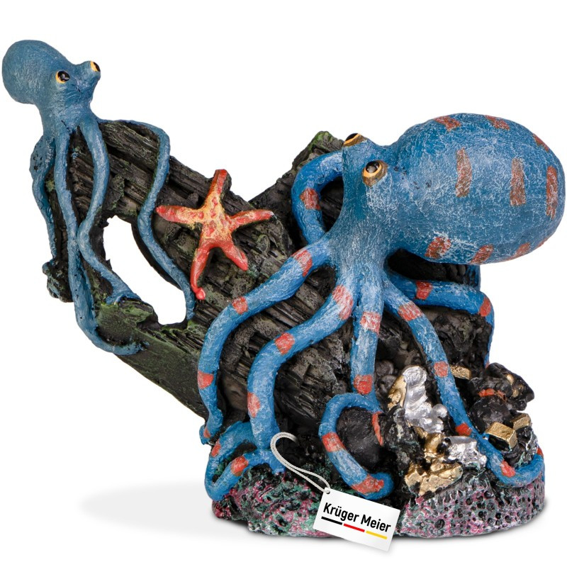 Декорация сокровища осьминога Kruger Meier Octopus Treasure 14x5.5x11.5см (151012)