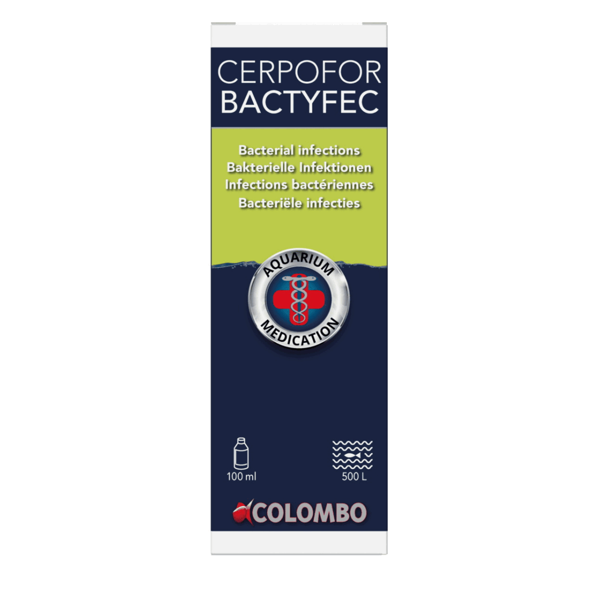 Засіб проти бактеріальних інфекцій акваріумних риб CERPOFOR BACTYFEC 100 ML-500 L (A5010740)