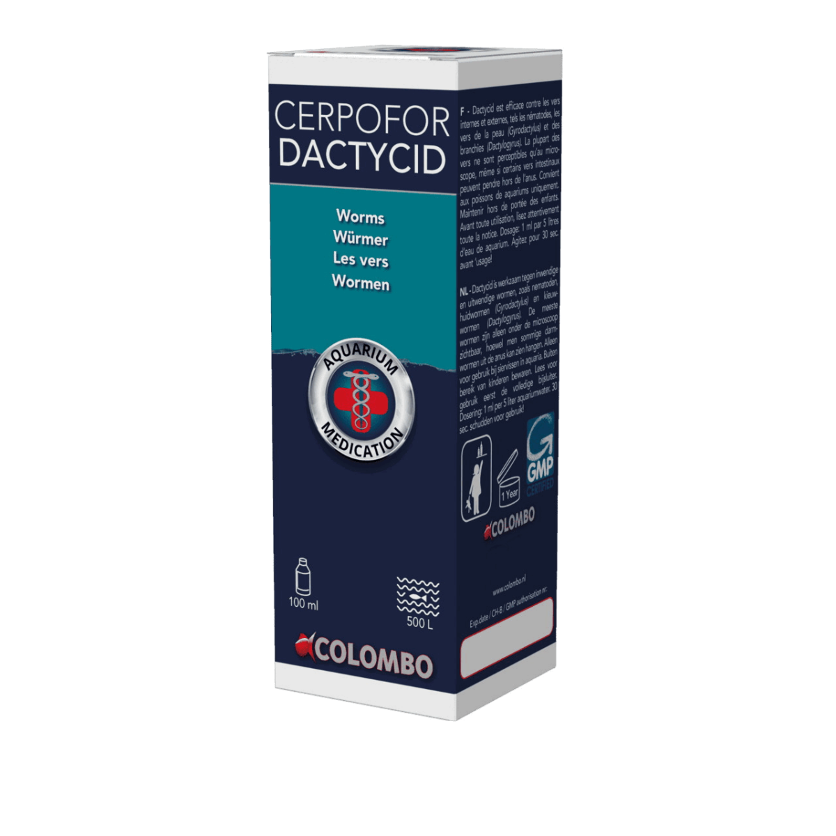 Засіб проти внутрішніх і зовнішніх глистів риб CERPOFOR DACTYCID 100 ML-500 L (A5010755)