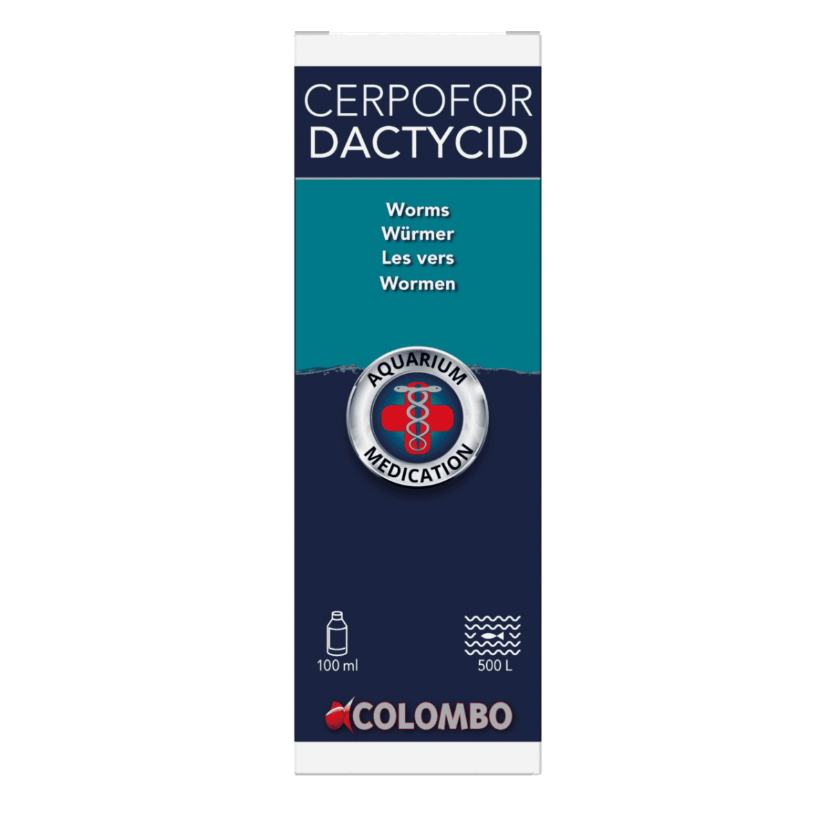 Засіб проти внутрішніх і зовнішніх глистів риб CERPOFOR DACTYCID 100 ML-500 L (A5010755)