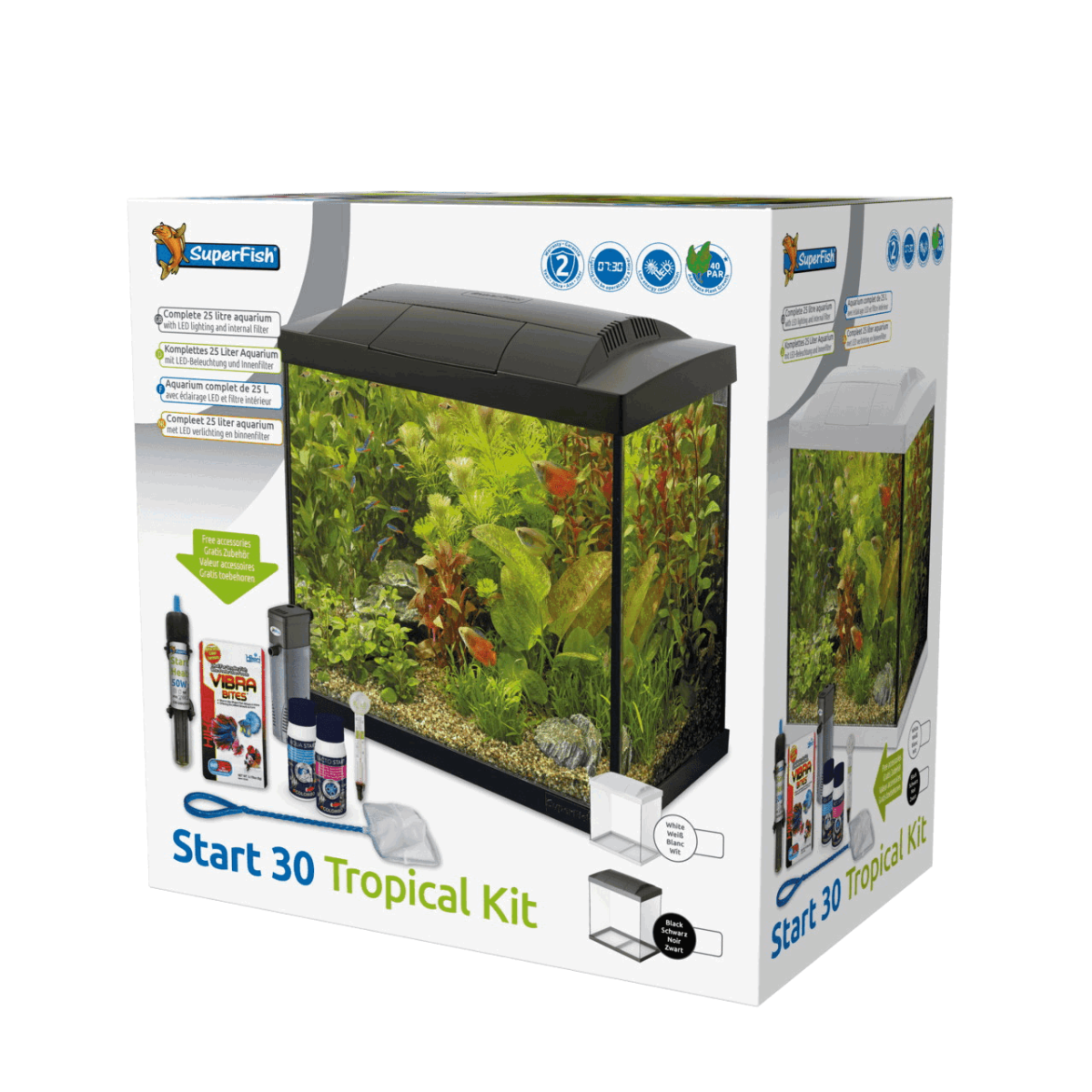 Акваріумний стартовий набір SuperFish Start 30 Aquarium Kit Black (A4050275)