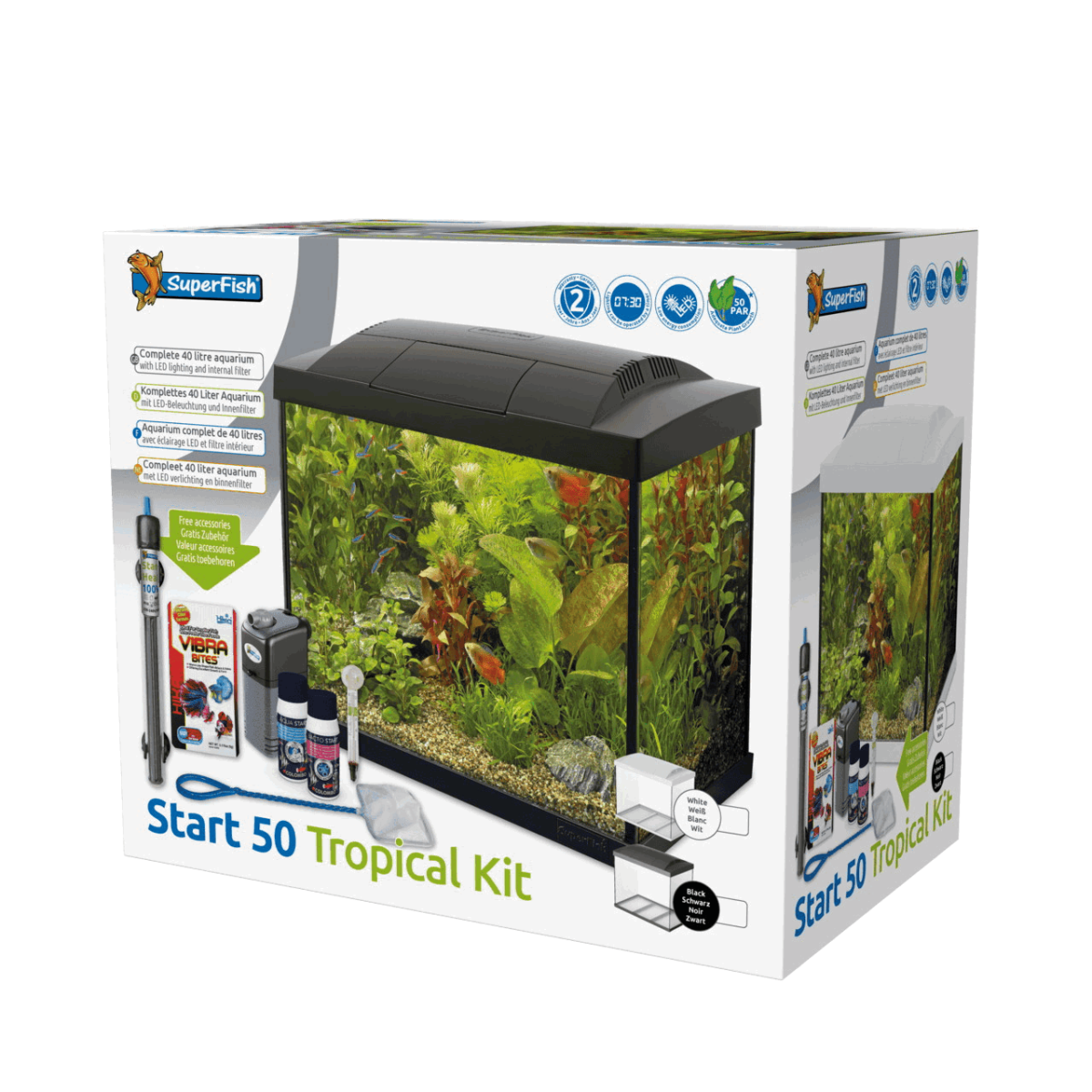 Акваріумний стартовий набір SuperFish Start 50 Aquarium Kit Black (A4050281)