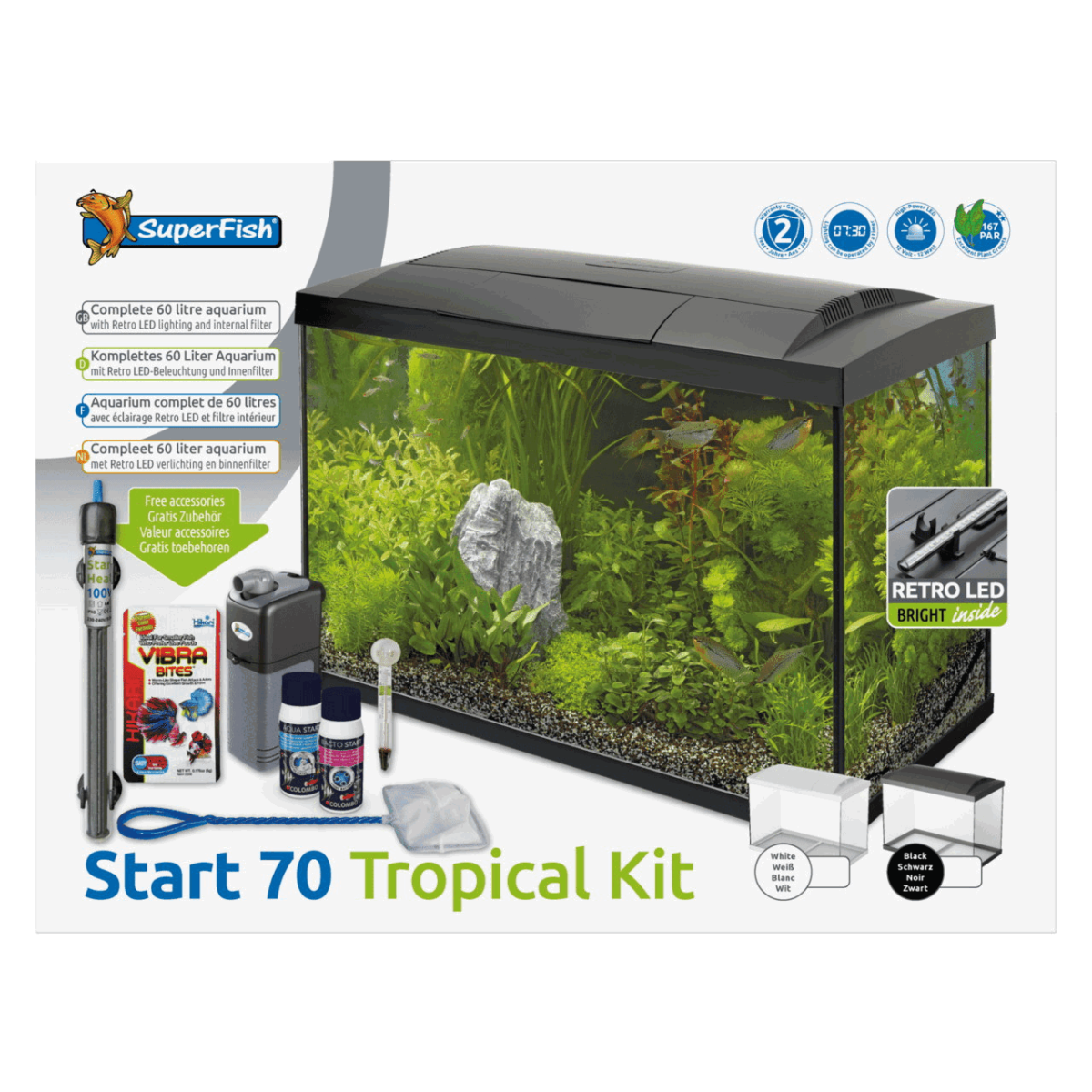 Акваріумний стартовий набір SuperFish Start 70 Aquarium Kit Black (A4050285)