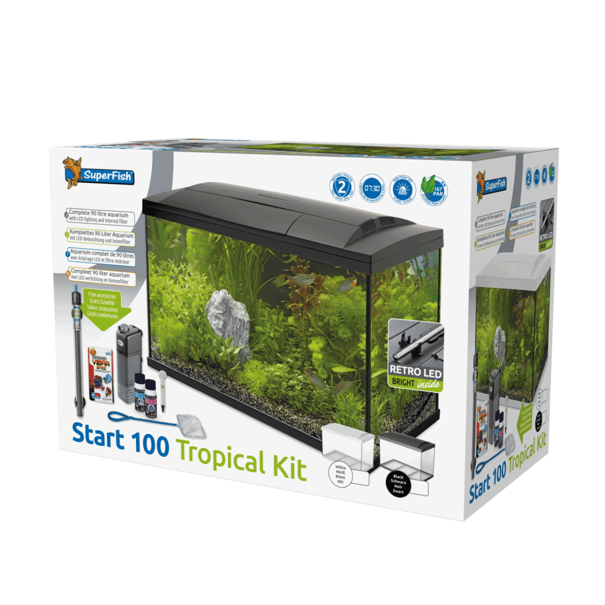 Акваріумний стартовий набір SuperFish Start 100 Aquarium Kit Black (A4050295)