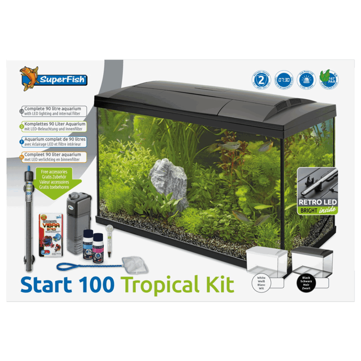 Акваріумний стартовий набір SuperFish Start 100 Aquarium Kit White (A4050297)