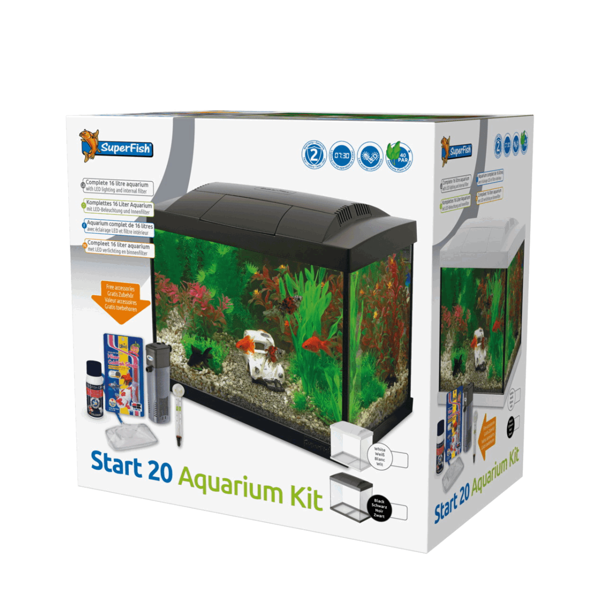 Акваріумний стартовий набір SuperFish Start 20 Aquarium Kit White (A4050269)