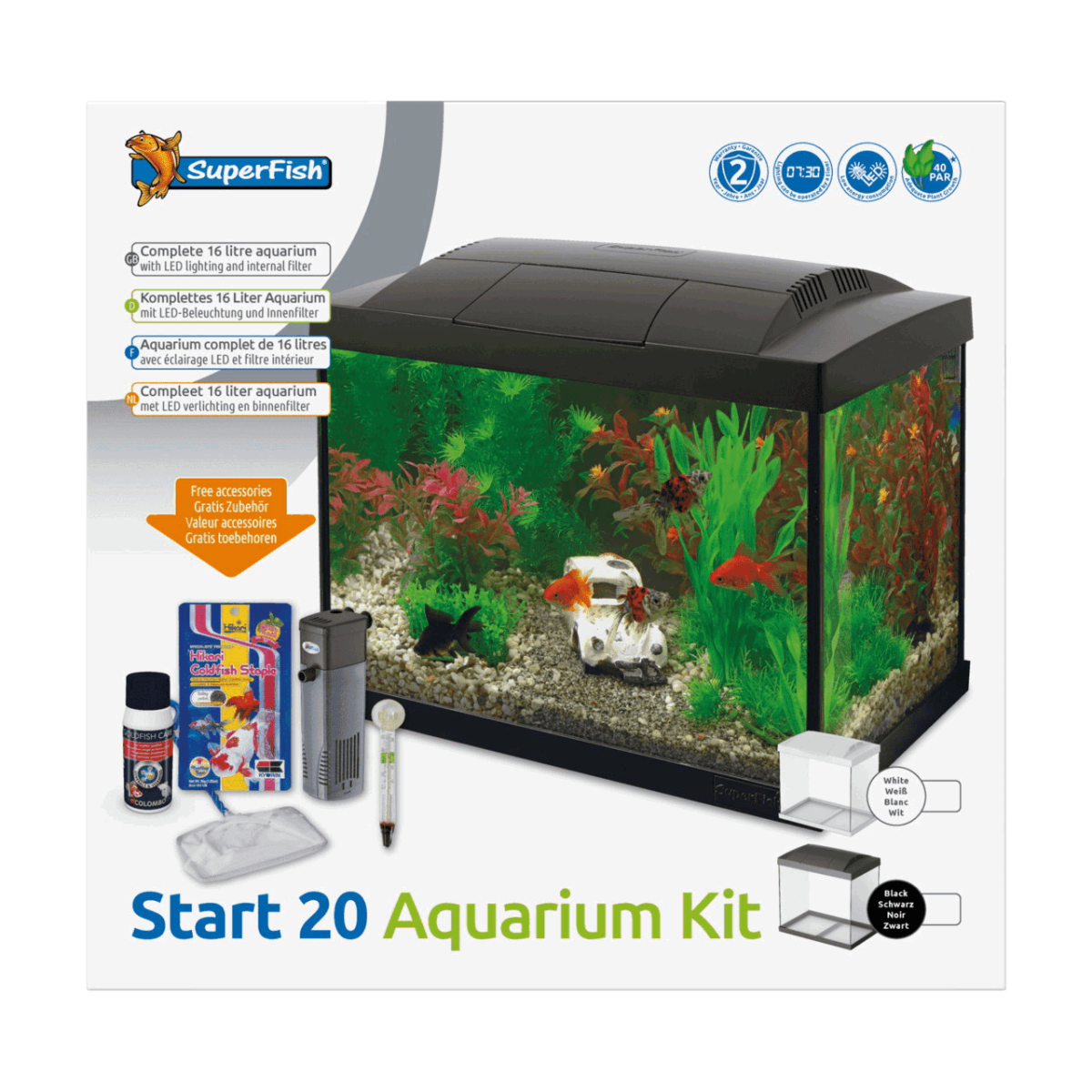 Акваріумний стартовий набір SuperFish Start 20 Aquarium Kit White (A4050269)