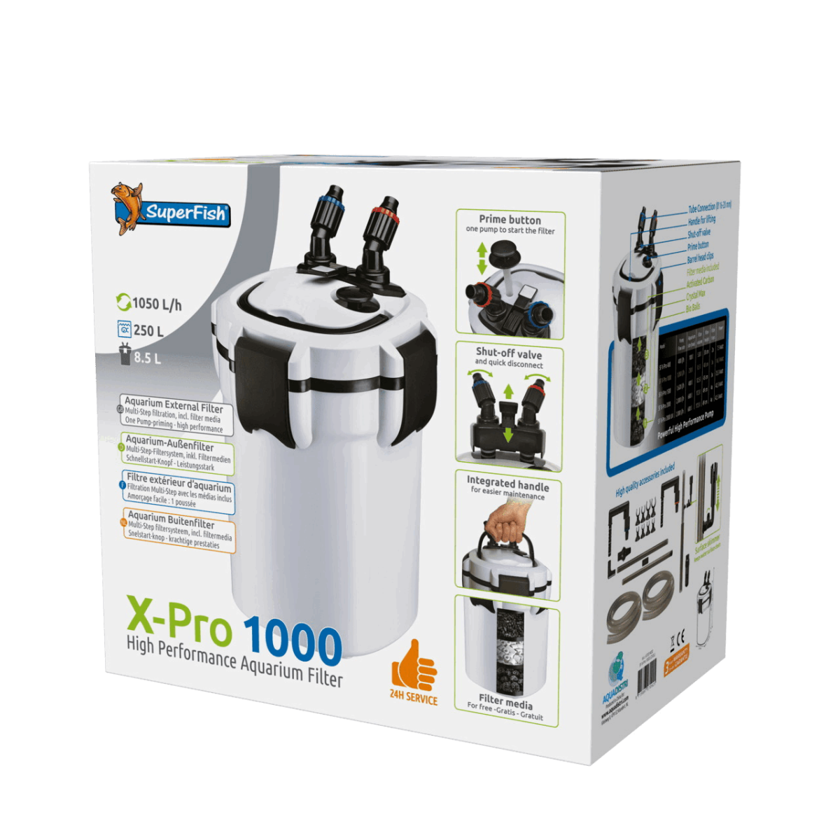 Зовнішній фільтр SUPERFISH X PRO 1000 - 250L (N7031400)