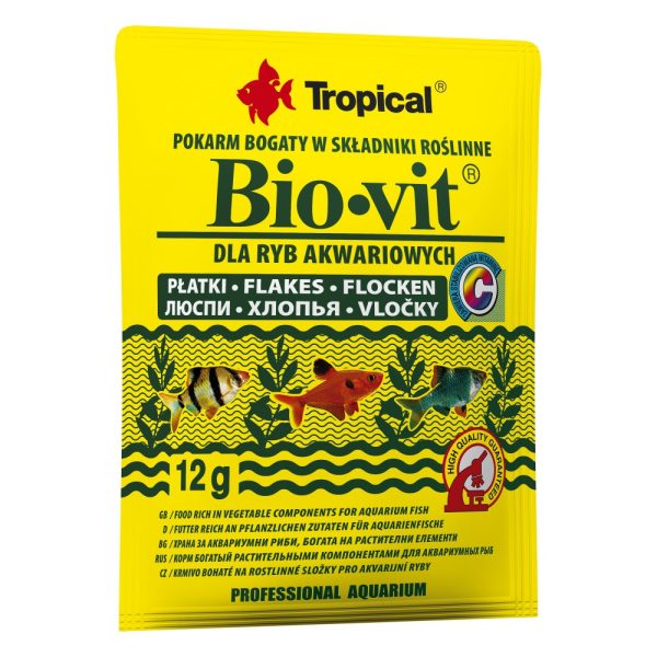 Сухий корм Tropical Super Spirulina Forte для акваріумних травоїдних риб, 12 г (пластівці)