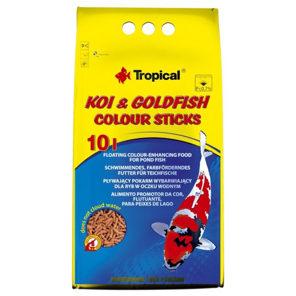 Сухий корм Tropical Koi & Goldfish Colour Sticks для ставкових риб, 800 г (палички)