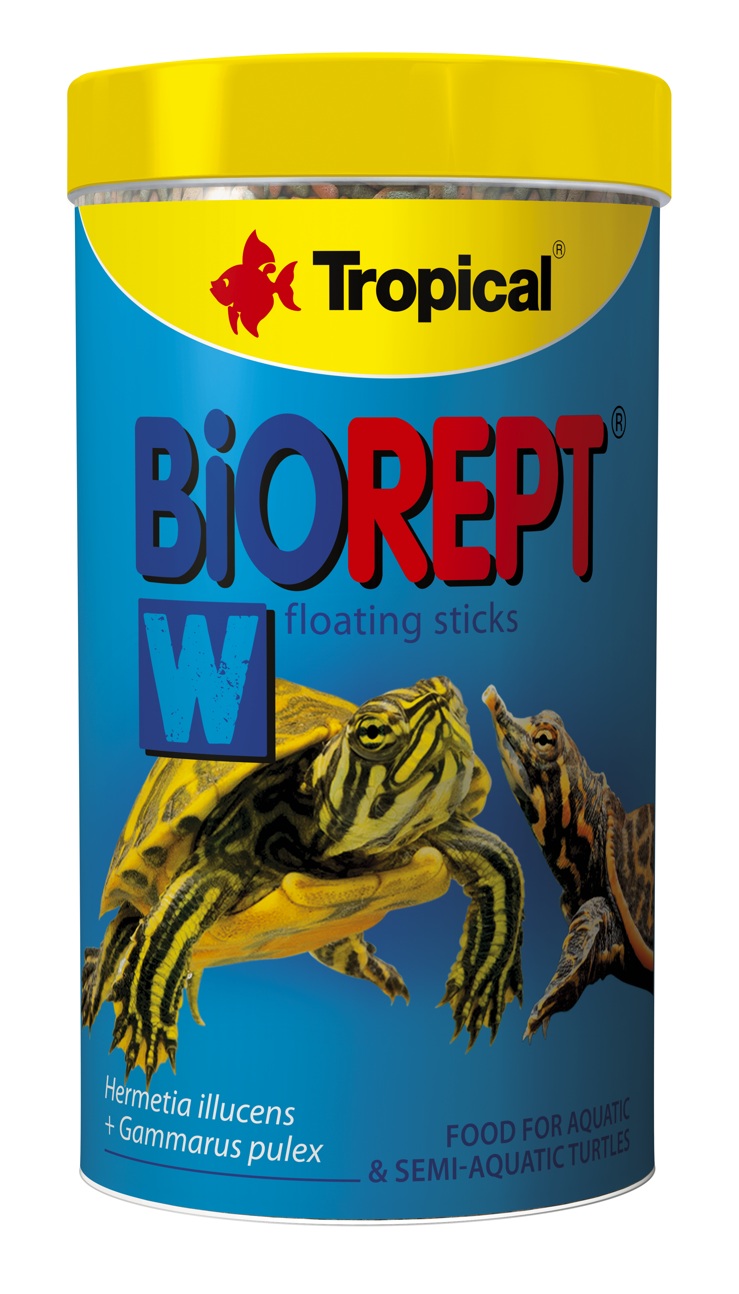 Сухий корм Tropical Biorept W для водоплавних черепах, 75 г (гранули)