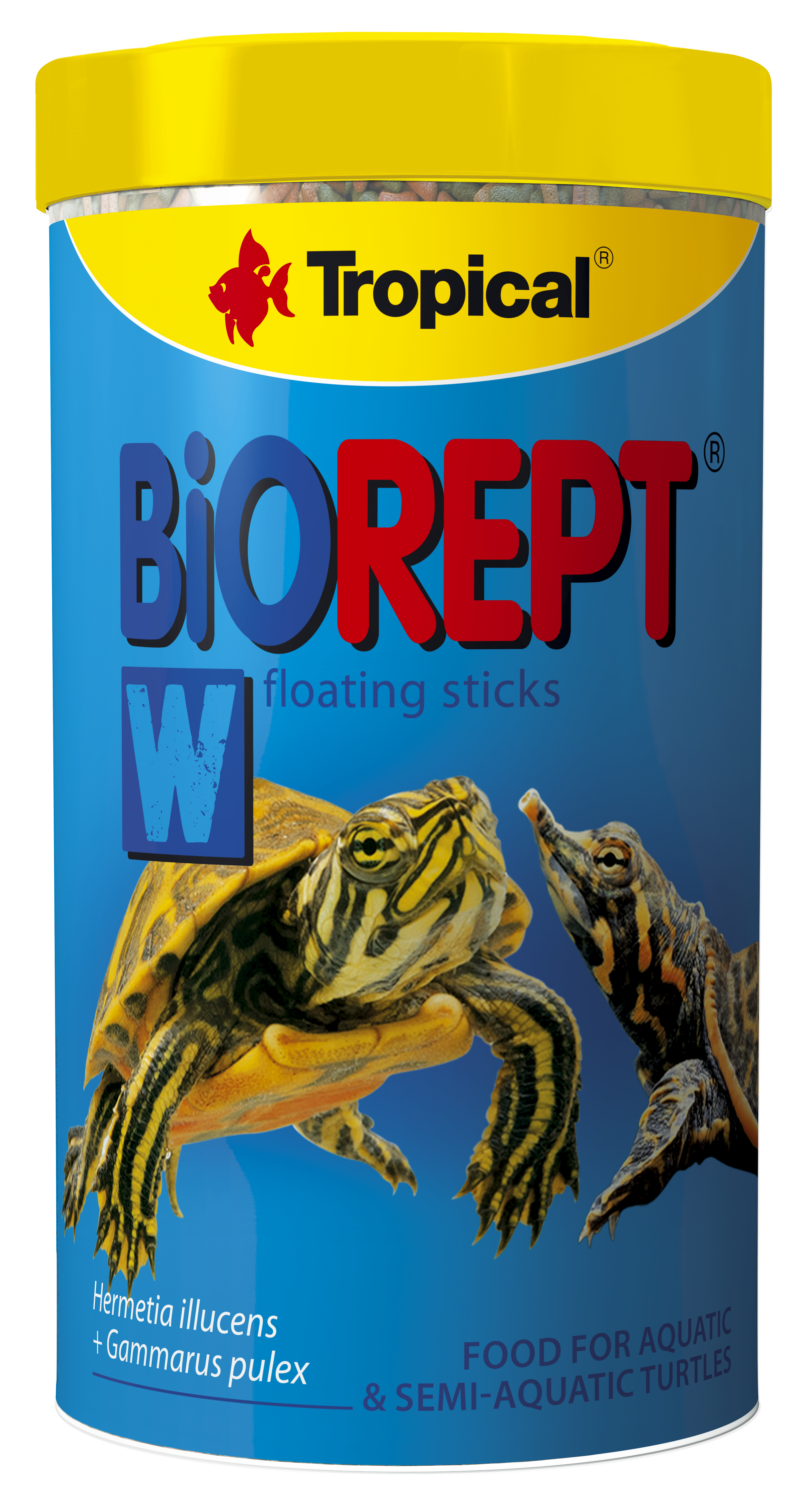 Сухий корм Tropical Biorept W для водоплавних черепах, 150 г (гранули)