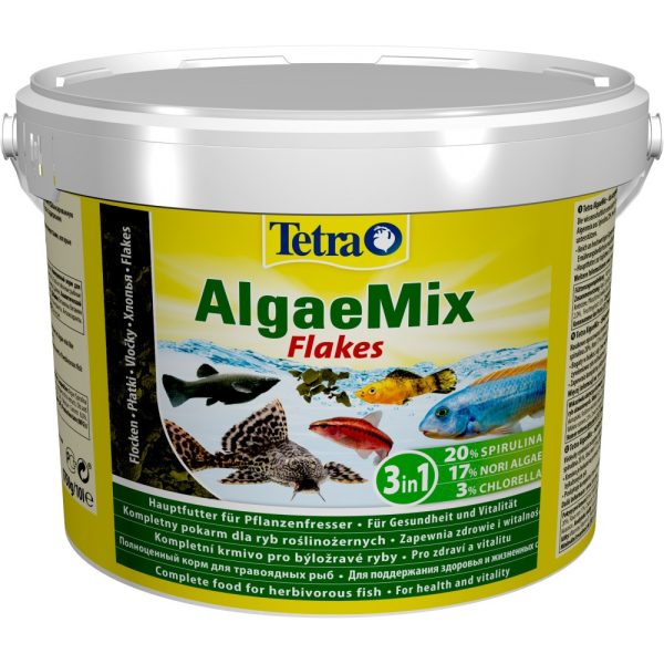 Корм Tetra Algae Mix для всіх видів травоїдних декоративних риб, 10 л (пластівці)