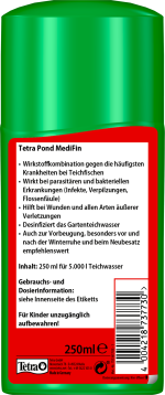 Засіб Tetra Pond MediFin лікарський проти інфекцій та хвороб ставкових риб, 250 мл на 5000 л