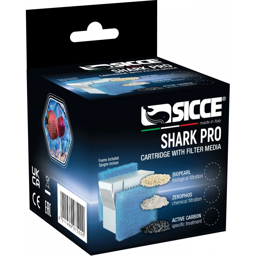 SICCE SHARK PRO CARTRIDGE CARBON & SPONGES змінний картридж з губками AquaDeco Shop